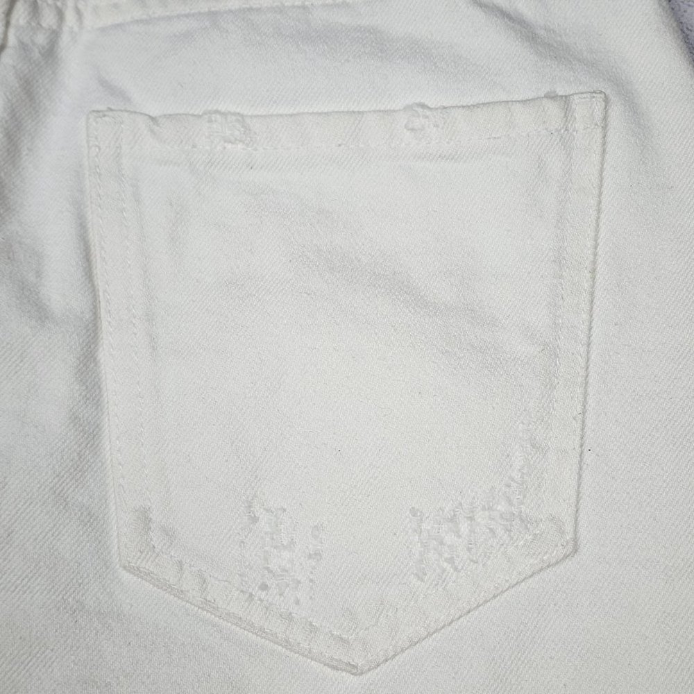 Zara Denim Skirt White Distressed, Size S - Picture 5 of 13